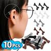 10Pcs Silicone Eyeglass Ear Grips Anti Fall-Off Glasses Ear Hooks  Glasses Temple Accessories