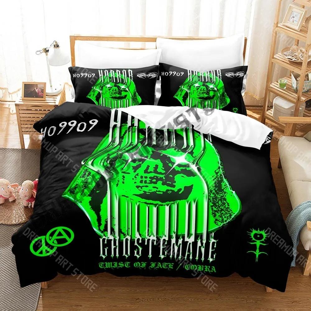 3D Print Ghostemane Band Bedding Set Single Twin Full Queen King Size Bed Set Adult Kid Bedroom Duvetcover Sets Anime Bed
