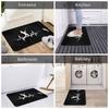 Fishing Heartbeat Doormat Anti-Slip Bathroom Kitchen Mat Toilet Floor Door Entrance Carpet Rug