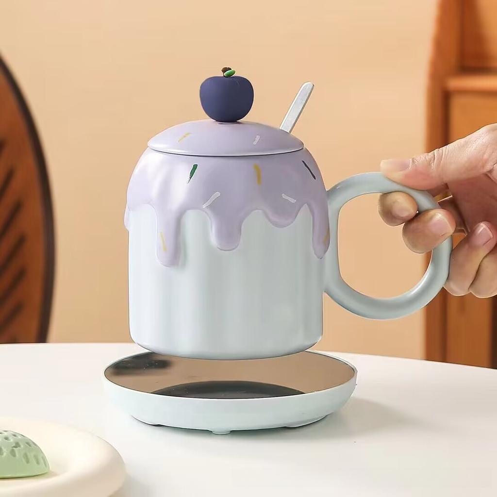 55 Degree Warm Cup Constant Temperature Cup Ceramic Cup Souvenir Mug Opening Gift Automatic Heating Cup Water Cup