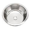 Round RV Sink Stainless Steel Kitchen Bar Single Bowl Sink with 40mm Drainage for Boat Caravan Campi