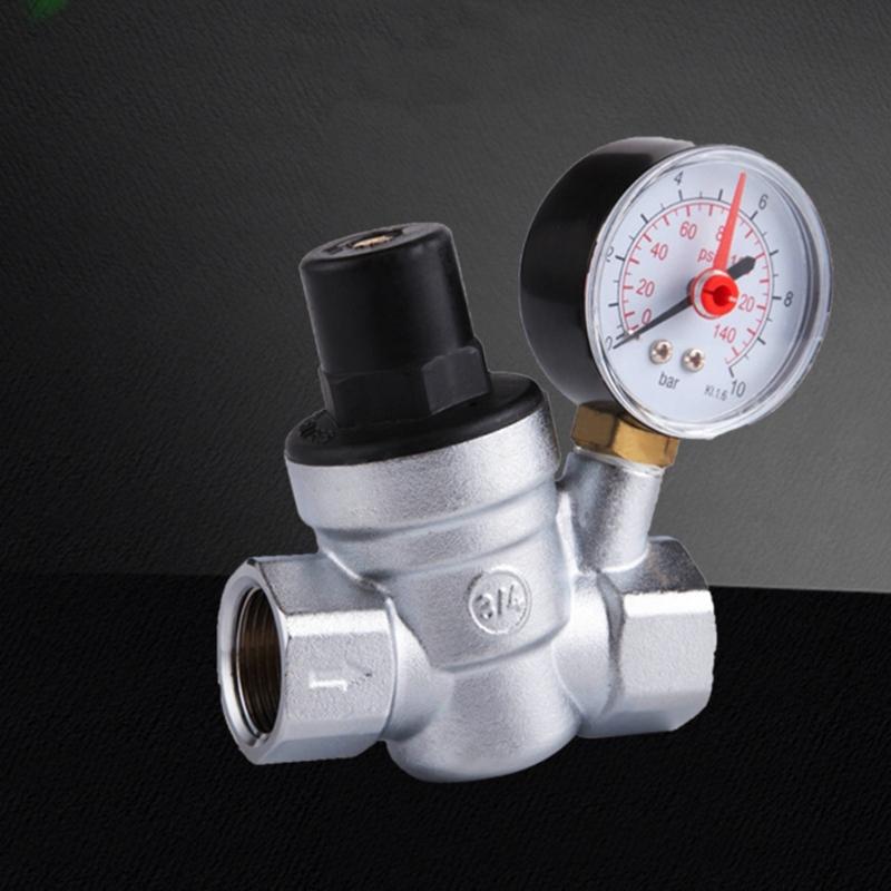 Brass Pressure Reducing Valves Gauge DN15 DN20 Tap Water Regulator Accessory for Home and Industrials Applications