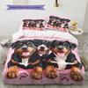 Pink Rottweiler Pattern Bedding Home Decoration Birthday Gift (1 * duvet cover + 2 * pillowcase, without core)