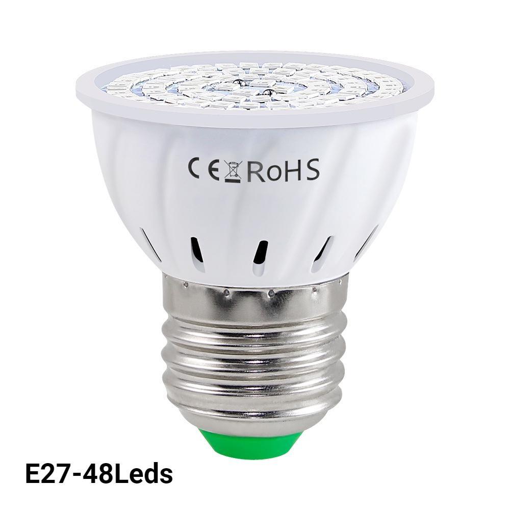 

1/2 шт. профессиональная светодиодная лампа E27 для выращивания растений с сильной электропроводностью, инструменты для посадки, профессиональная лампа для выращивания в помещении 48LED-1pc