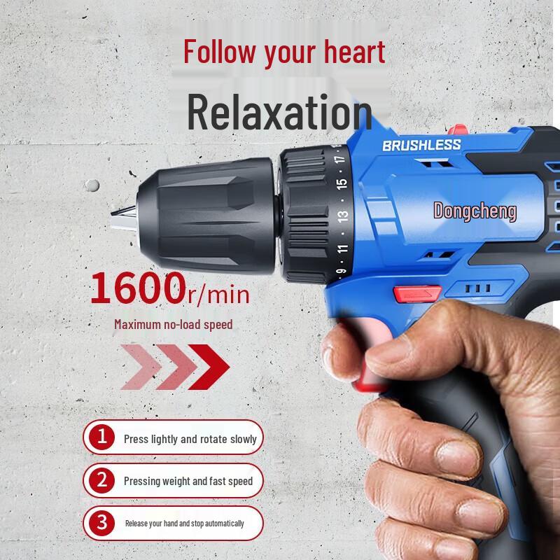 Dongcheng 16V Cordless Brushless Drill Driver CN plug (adapter included)