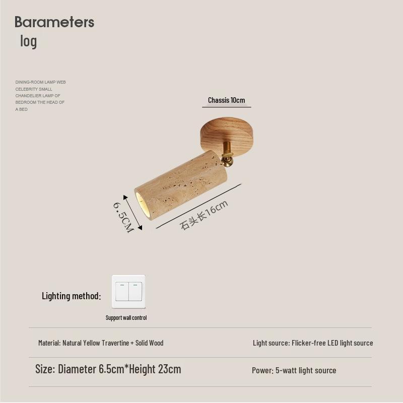 Wabi-Sabi Mid-Century Creme Wandlampe für Schlafzimmer oder Wohnzimmer