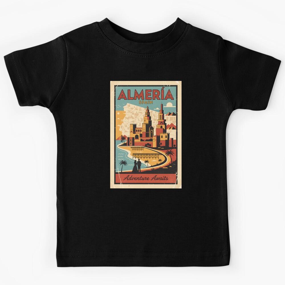 Almería Spain 1950s Vintage Travel Tourism Kids T-Shirt 150
