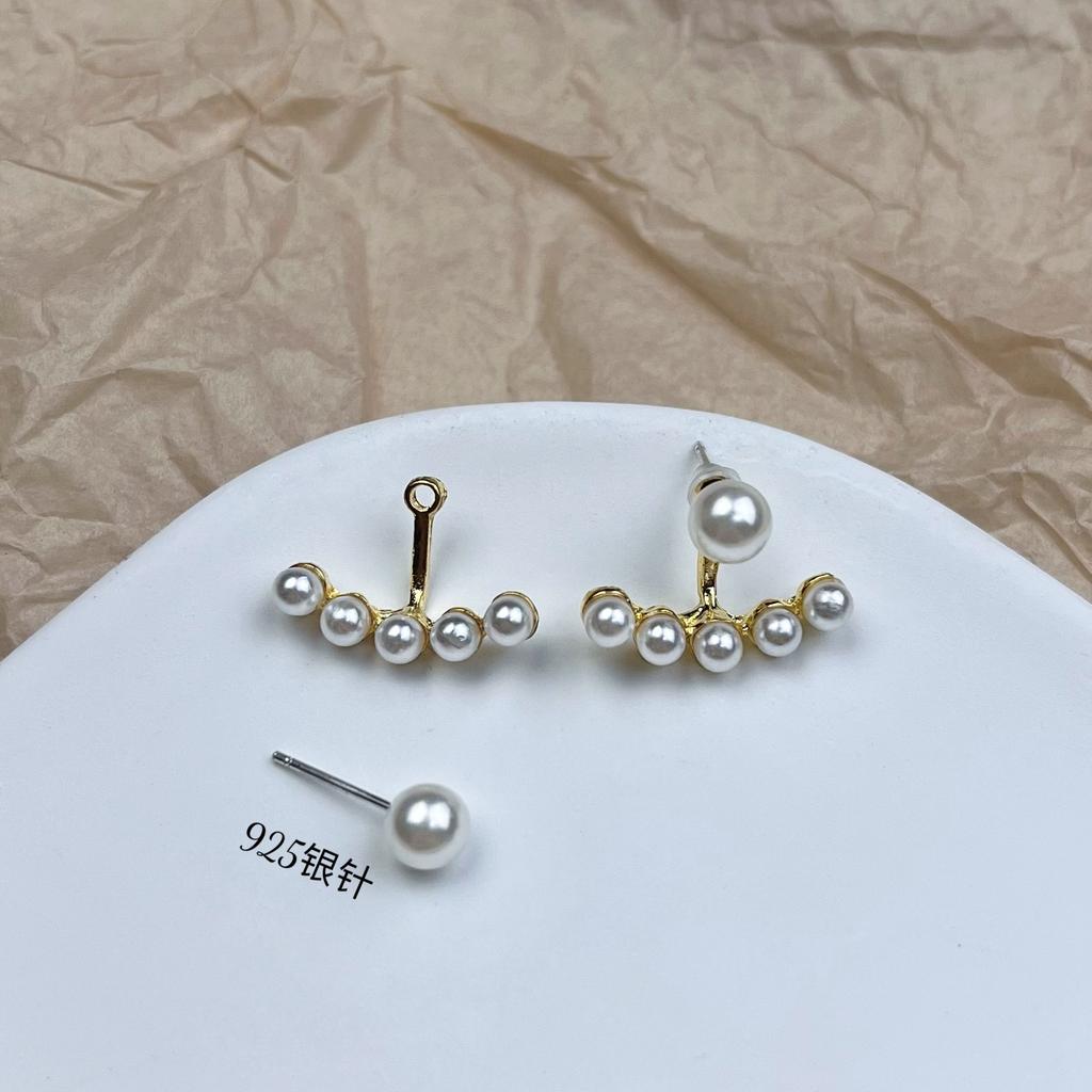 French niche temperament pearl split earrings earrings earrings stud earrings women's exquisite light luxury small