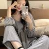 Girls' Sweet and Cute Lace Pajamas, Women's Spring and Autumn Bow Long-sleeved Trousers, Home Service, Can Be Worn Outside