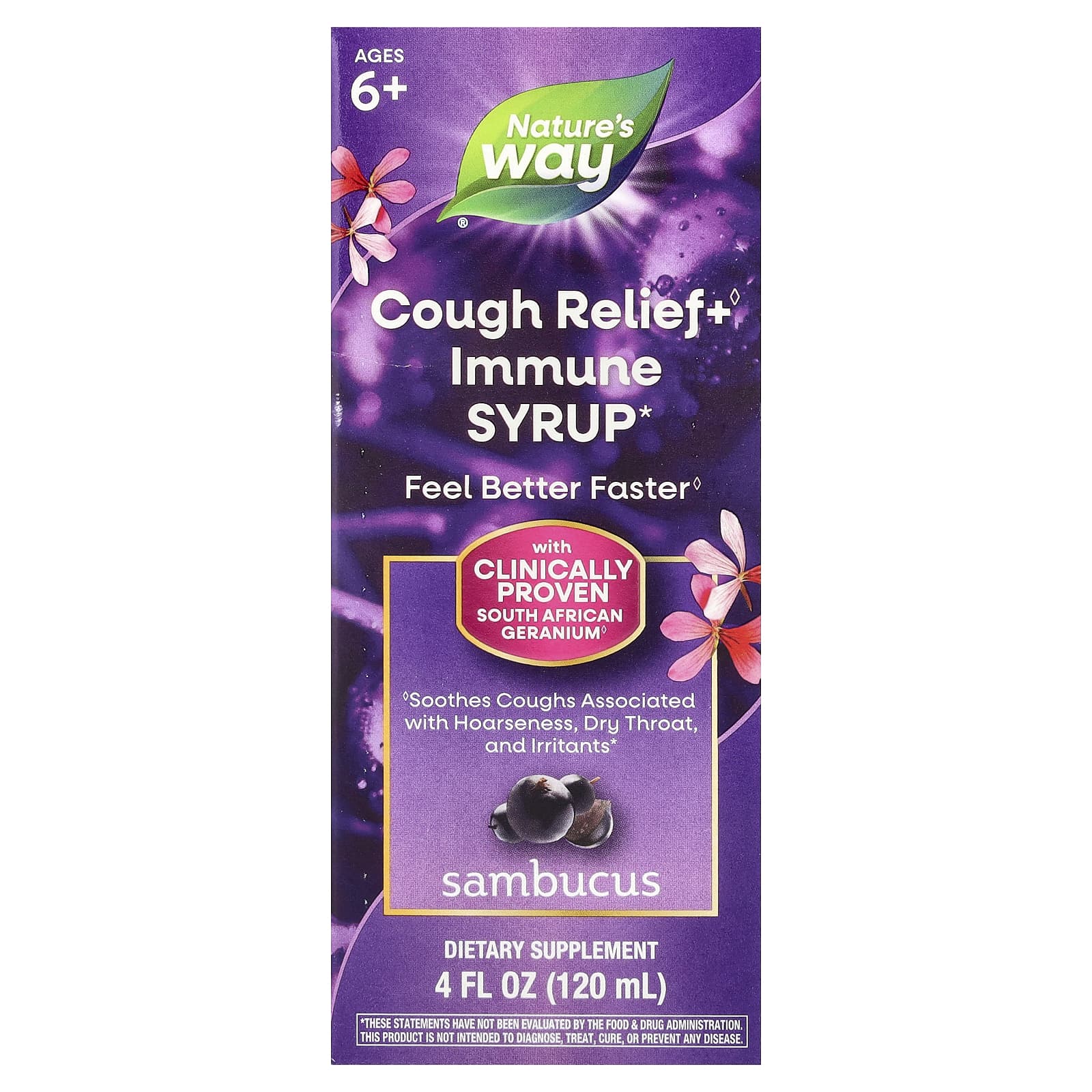 

Nature S Way, Sambucus Relief, Cough Syrup, Elderberry, 120Ml(4Fl Oz)