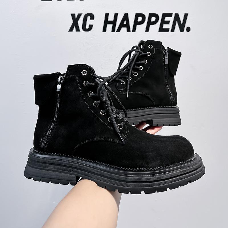 Martin boots men's 2024 autumn new rhubarb boots thick-soled retro tooling boots couple shoes 81589-A