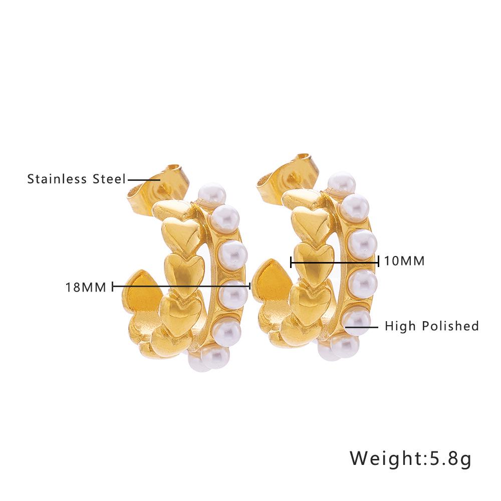 Versatile Baroque Faux Pearl Earrings: European & American Retro French Irregular Ear Studs
