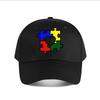 Purple Suede Autism Puzzle Heart Cap Baseball Cap Fashion Unisex Sunhat Womens Outdoor Sports Snapback Cap