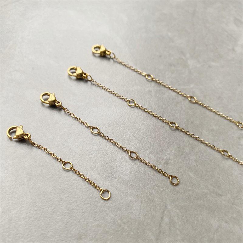 eManco Gold-Plated Stainless Steel Extension Chains for DIY Jewelry