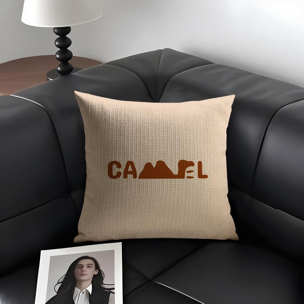 CCamel Brand Cushion Cover Natural Linen Organic Fabric DoubleSided Printing Sofa Home Decor Gift Pillow Case