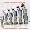 200L Iron Drum Oil Drain 304 Stainless Steel 90° Valve for Diesel/Chemical Dispensing