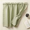 Linen Short Curtain for Kitchen, Semi Sheer Valance for Small Window, Kitchen Curtain for Pantry Door, Farmhouse Cabinet Cover
