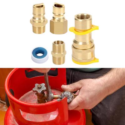 1/2 Inch Natural Gas Quick Connect Fittings Propane Hose Disconnect Kit Connectors Adapters