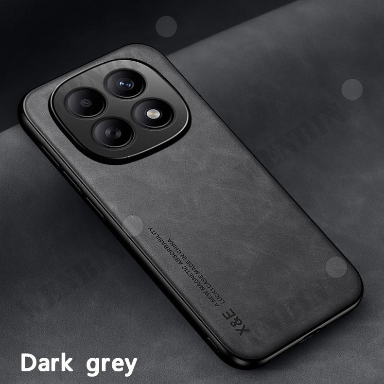 Luxury Leather Case For Redmi Note 15 Pro 5G Pro+ Plus Note 15 Pro 4G Cover With Metal Plate Support Car Hold Capa Fundas