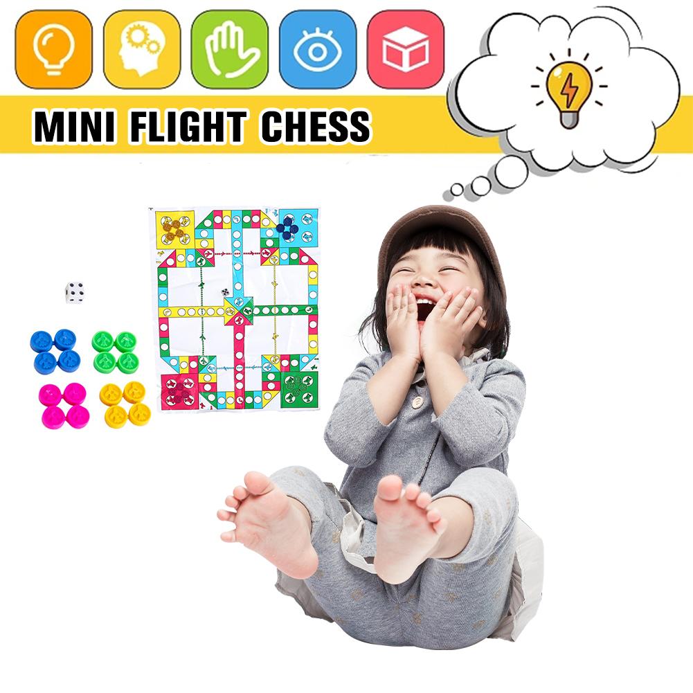 Mini Board Game Flight Chess Set Kids Birthday Party Development Funny Intellectual Earily Boy L1F4