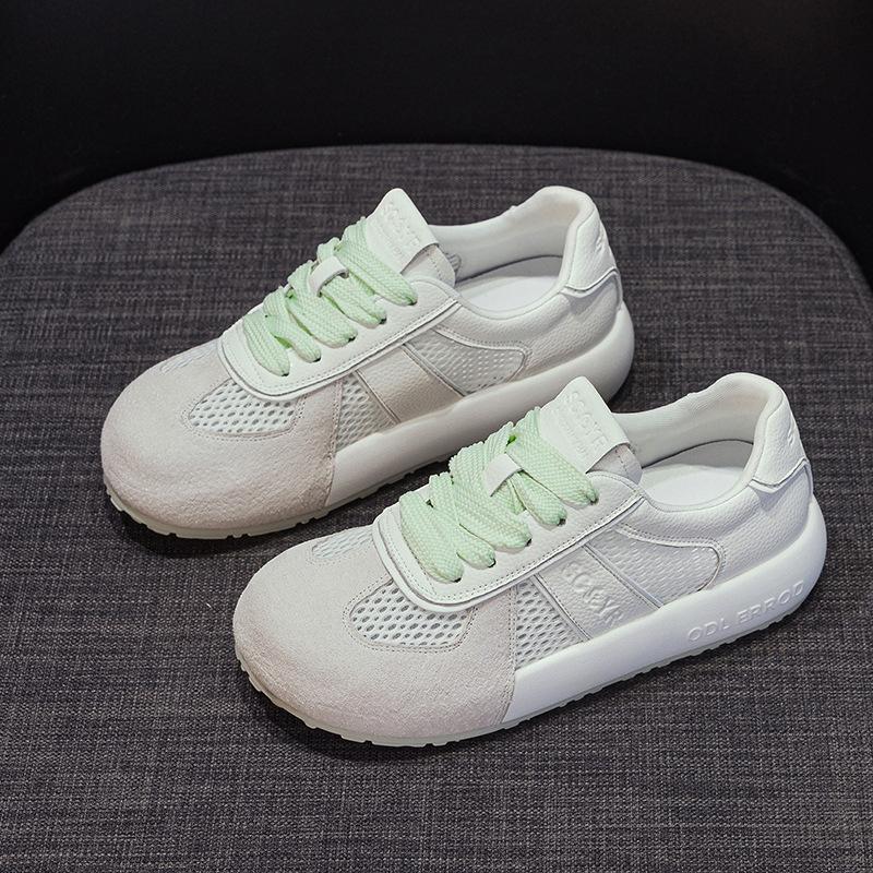 

Color matching German training shoes women s popular through-net thick-soled versatile non-slip soft-soled Forrest Gump shoes casual sports shoes 40