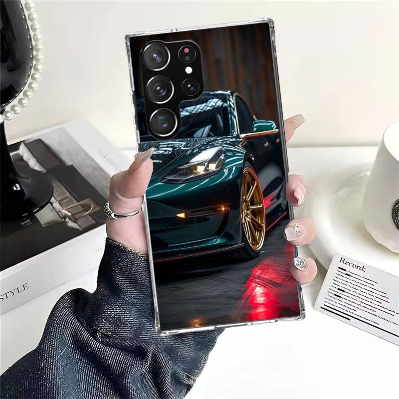 Electric Car M-Model S 3 Soft Phone Case For Samsung Galaxy S22 S23 S24 S25 Edge S26 Ultra S20 FE S21 Plus + Fundas Coque Galaxy