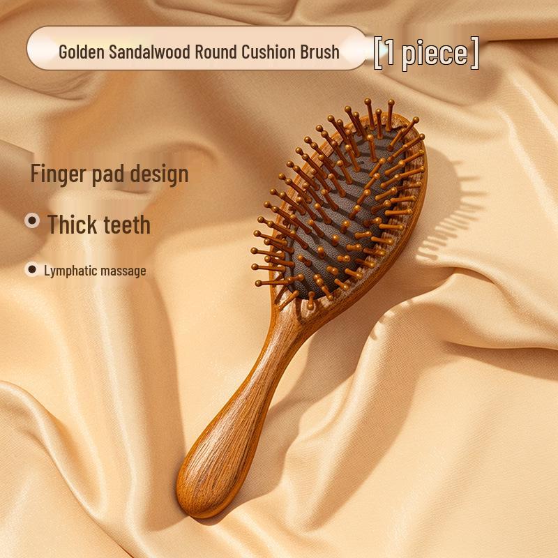 Fünfzinkiger Sandelholz Geweih Kopfmassagekamm für Kopfhaut- & Meridiantherapie