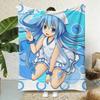 Squid Girl Throw Lightweight 240g Flannel Blanket Soft Skin-friendly for Summer Cooling