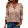 Women's Casual Fashionable Sexy Comfortable V-Neck Christmas Three-Quarter Sleeve Top