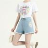 Summer New Denim Shorts New Chinese Style National Style High Waist Women's Personalized Embroidered National Trend A-line Hot Pants