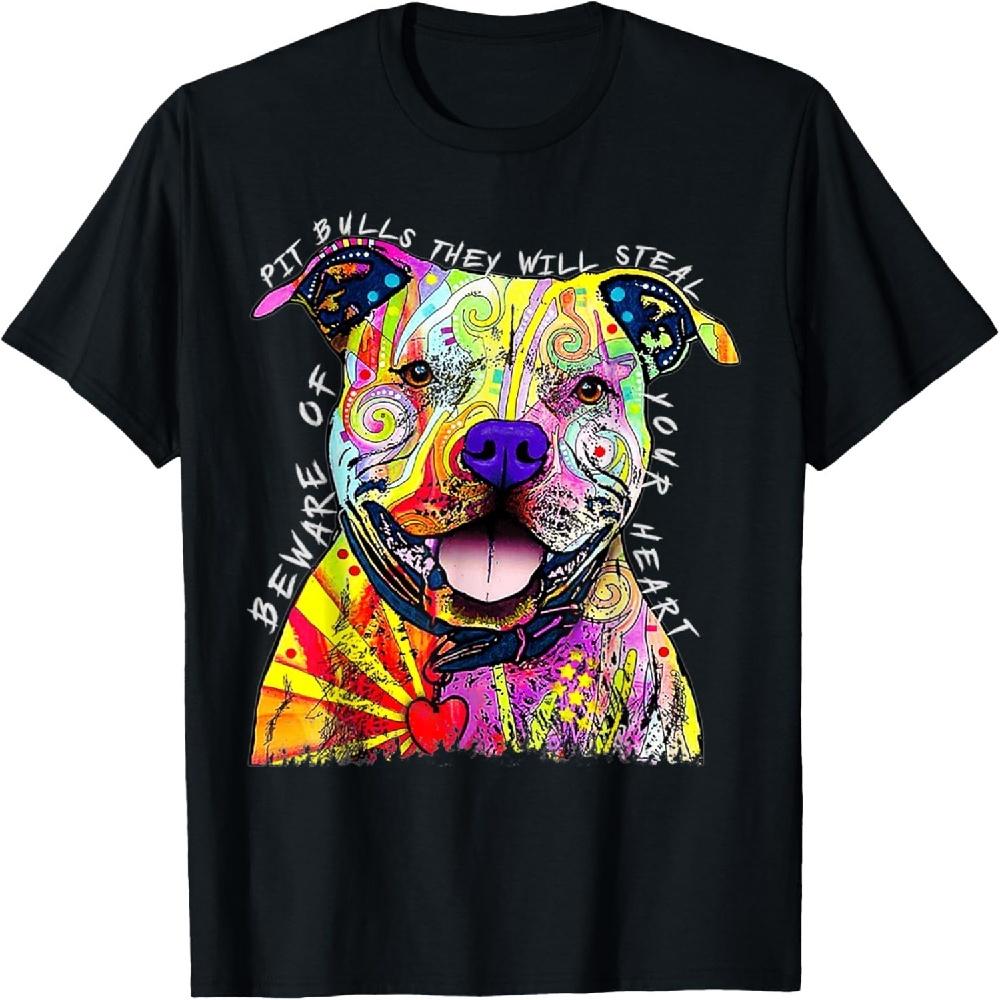 Funny Beware Of Pit Bulls, Dean Russo Pitbull Original T-Shirt S
