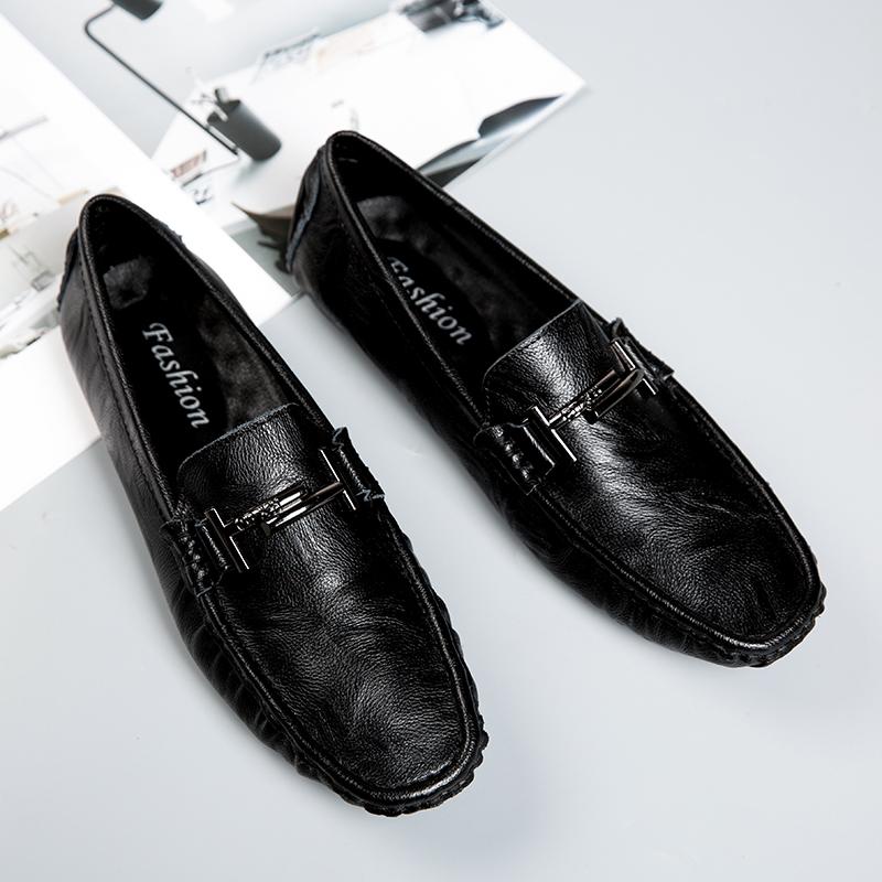 Mens Slip on Shoes Man Moccasins Men Loafers Real Leather Soft Shoes Flats Driving Shoes Mens Shoes Formal Handmade Leisure Walk