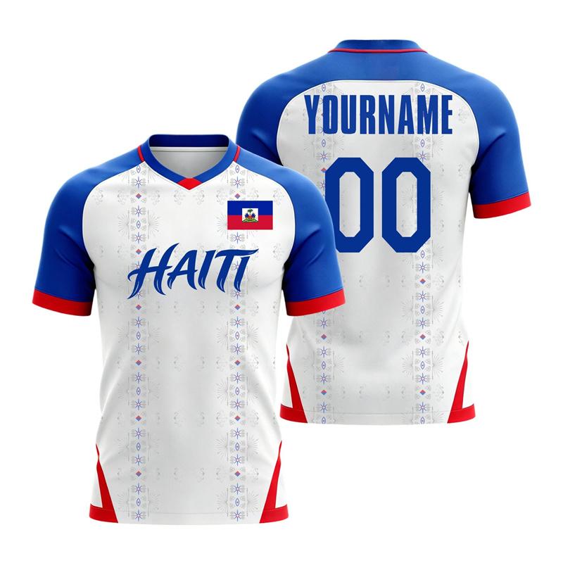 2026 New Haiti Spain England New Zealand Flag Football T Shirt Custom Name Number Printed Short Sleeve Casual Oversized Tops