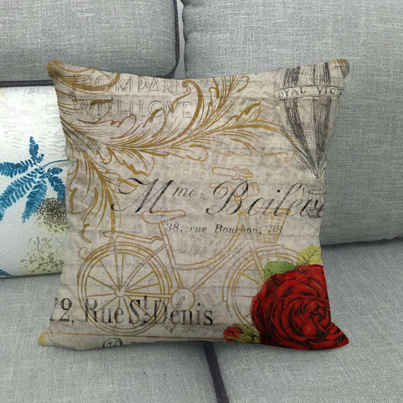 London, Paris Tower, Uk Digital Printing Short Plush Pillow Covers Decorative For Car Sofa Office Cushion Cover Home Goods