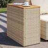 VidaXL Garden Side Table Beige Wood Top 58x27.5x55 Cm 366072