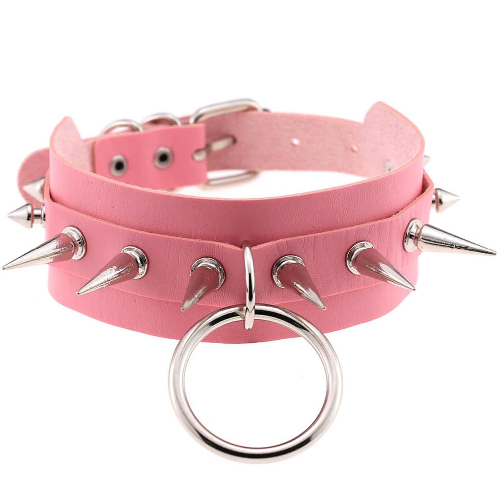 Collane Punk Choker Goth Borchiate Collare Donna Borchie Rivetti Pelle PU Nera Collana Uomo Ciondolo Chocker Regali di Halloween