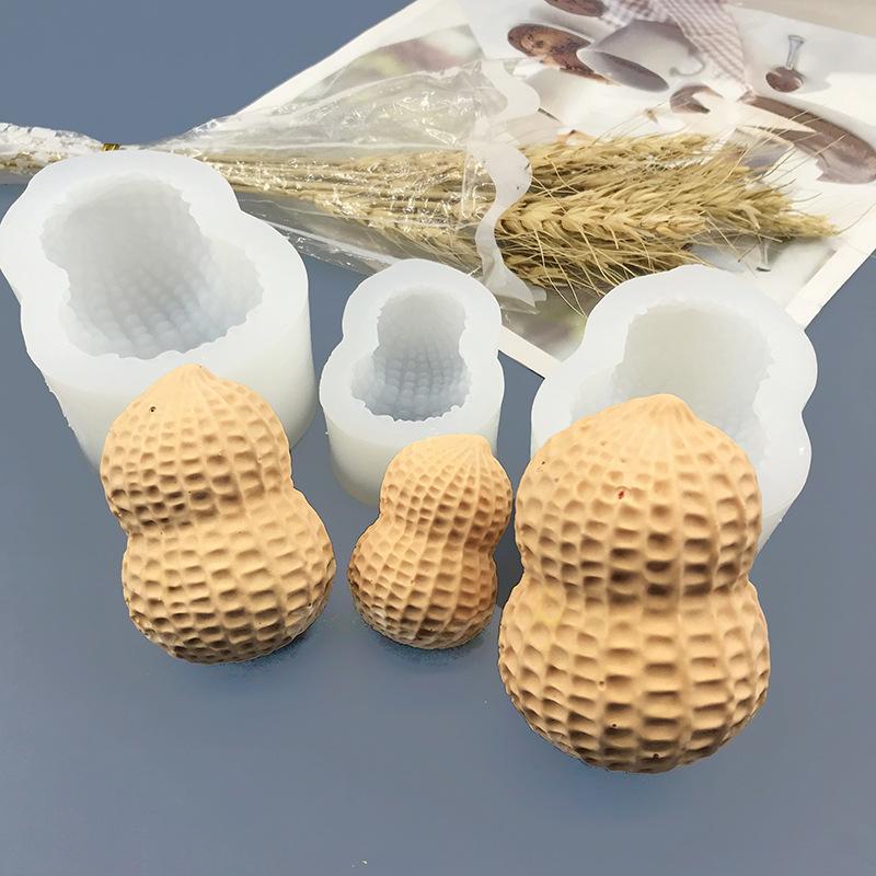 Peanut Pistachio Pecan Coffee Bean Mousse Cake Silicone Mold Chocolate Dessert Baking Mold Handmade Candle Nut Mold