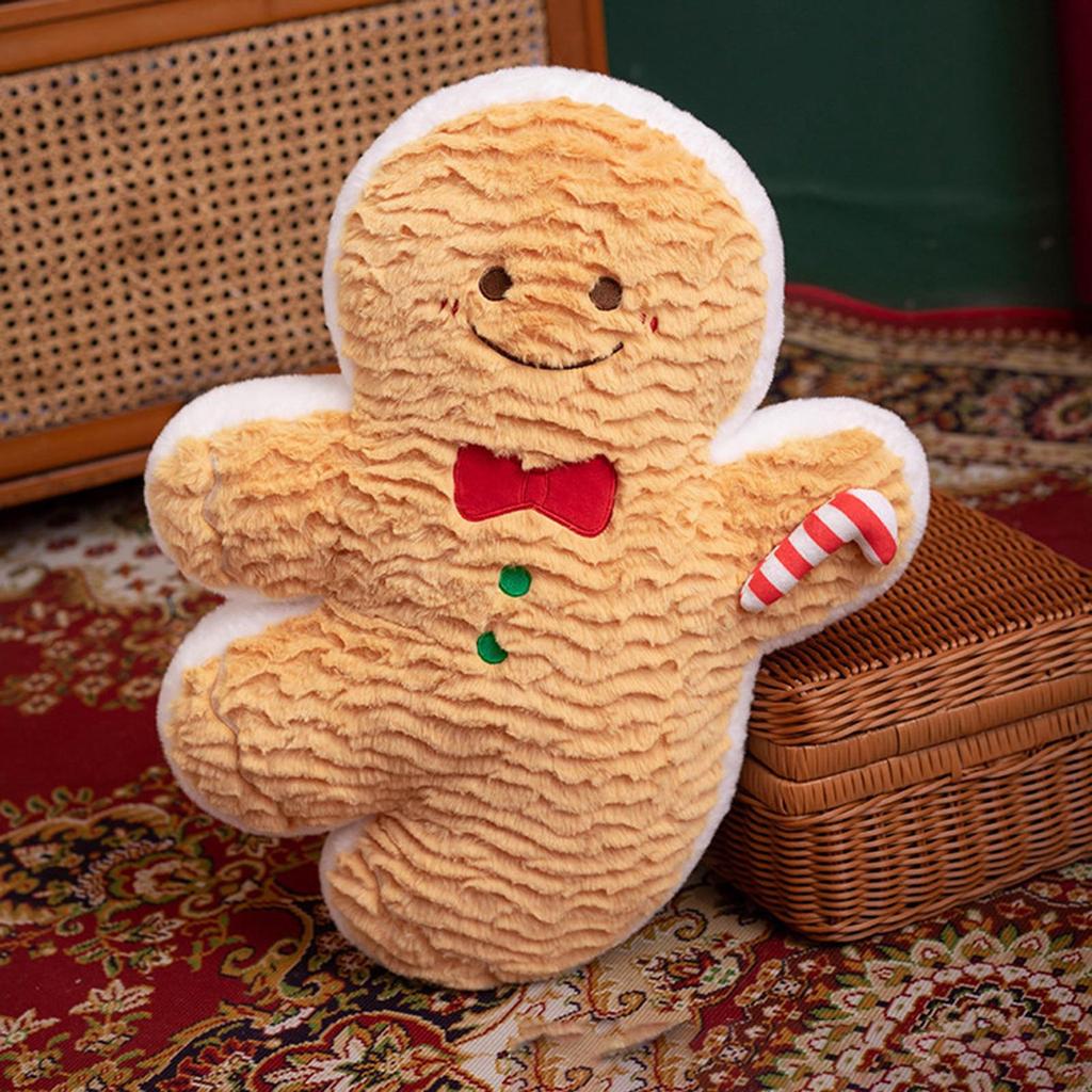 Cartoon Biscuit Man Pillow for Festive Couch Setup