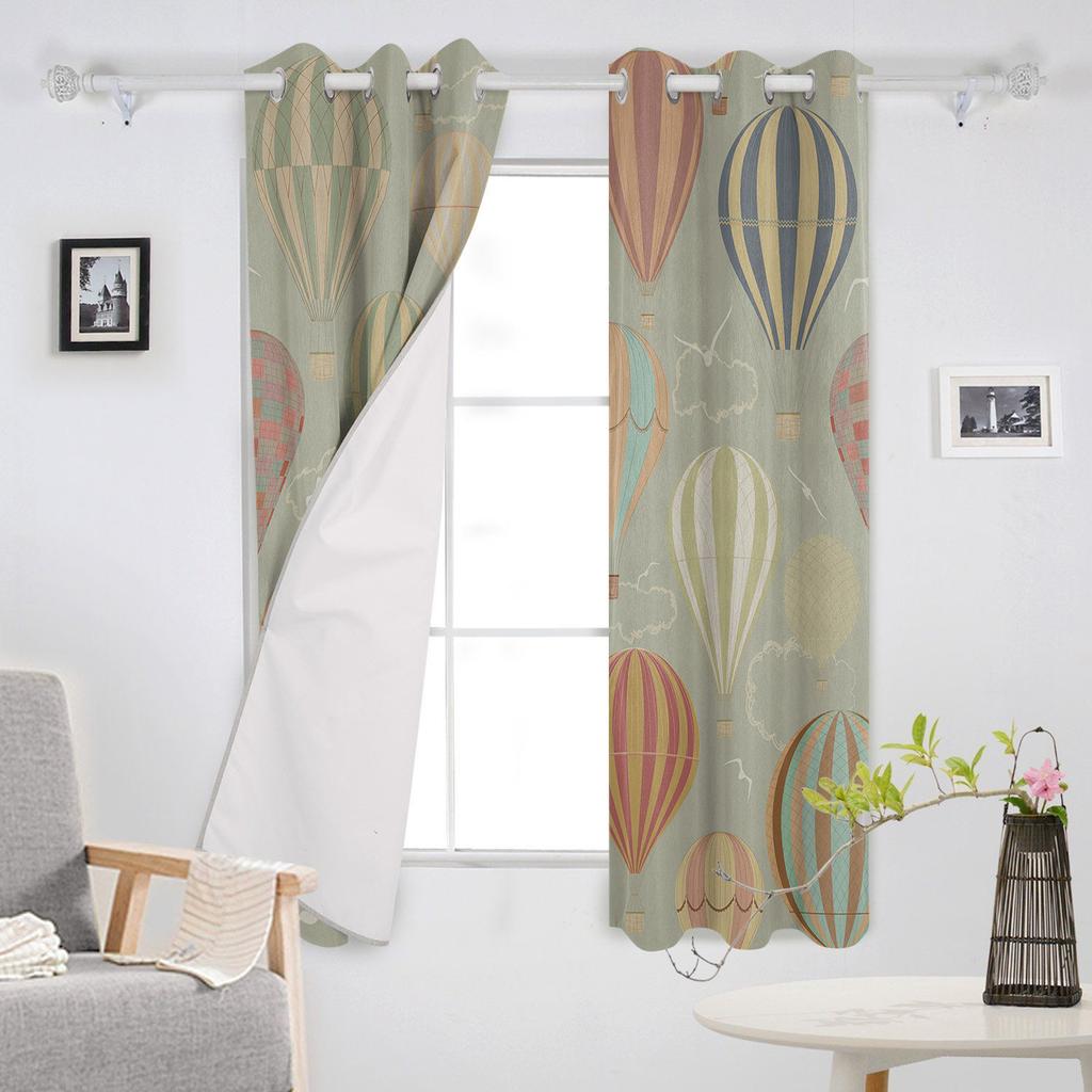 Cartoon Heißluftballon Verdunkelungsvorhänge Für Wohnzimmer Fenstervorhänge Für Schlafzimmer Küchenvorhänge Drapierungen Jalousien