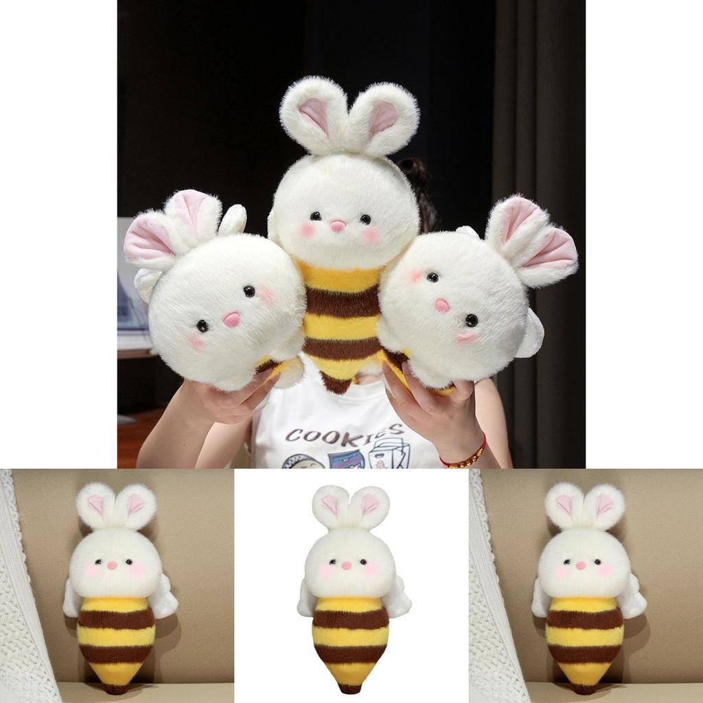 Bee Small Rabbit Plushie For Girls With Short Hairy Gift For Children