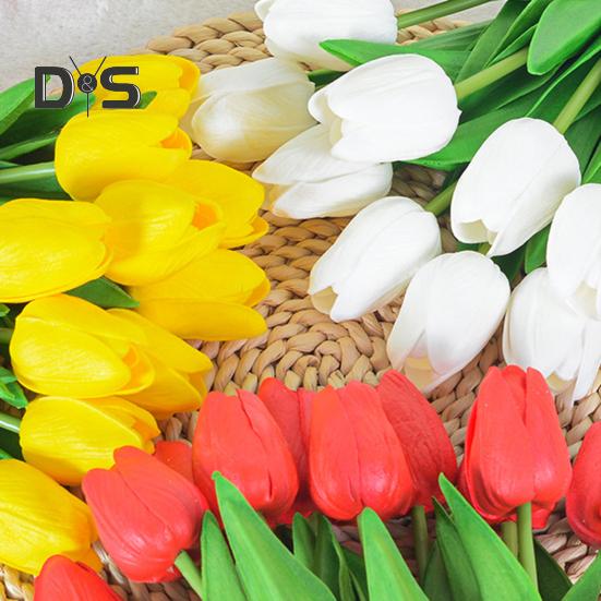 10 Stück künstliche Tulpen mit Stiel, realistisch, für Zuhause, Büro, Tischdekoration, Hochzeit, Kunstblumenzweig, künstliche Blumenarrangement, Dekoration, Foto