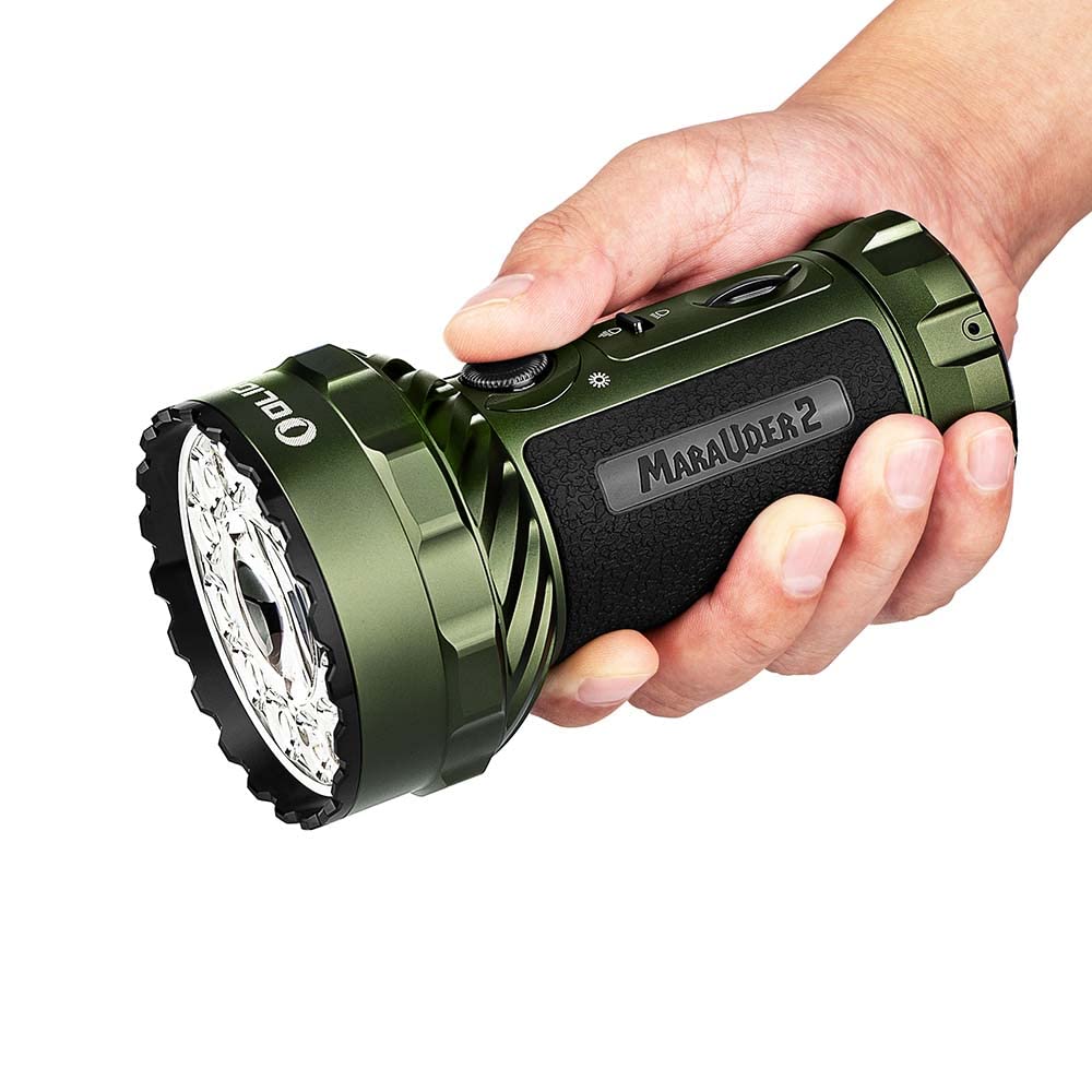 OLIGHT Marauder 2 Svítilna LED Svítilna Výkonná Nejsilnější Praktická svítilna Dosah 14 000 lumenů 800M 54H Doba provozu Materiál z hliníkové slitiny Dobíjecí