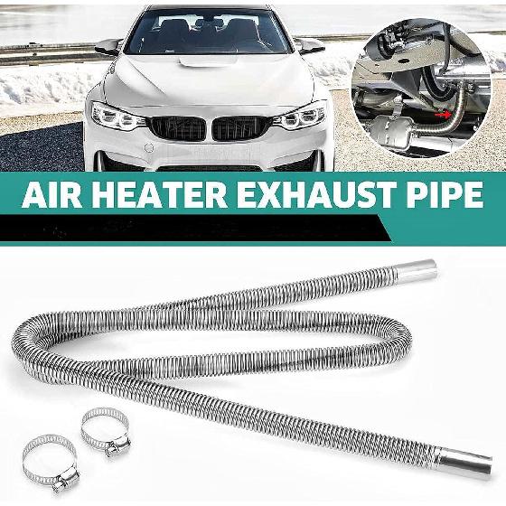 Air Exhaust Pipe Heater Pipe Heater Parking Air Heater Exhaust Pipe Diesel Gas Vent Hose Stainless Steel 2.5cm/1in Inner With Camps (Length: 2M)