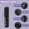 Cordless Hair Straightener Brush, Gobrush Pro Effortless Hair Styling, Fast Heated Wireless Mini Hair Brush