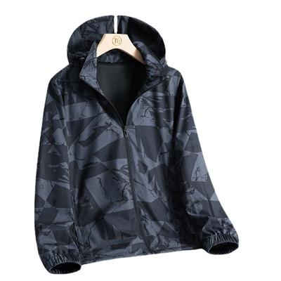 Spring and Autumn Printed Couple Casual Jacket Loose Jacket Jacket Men's Trend Hooded Top