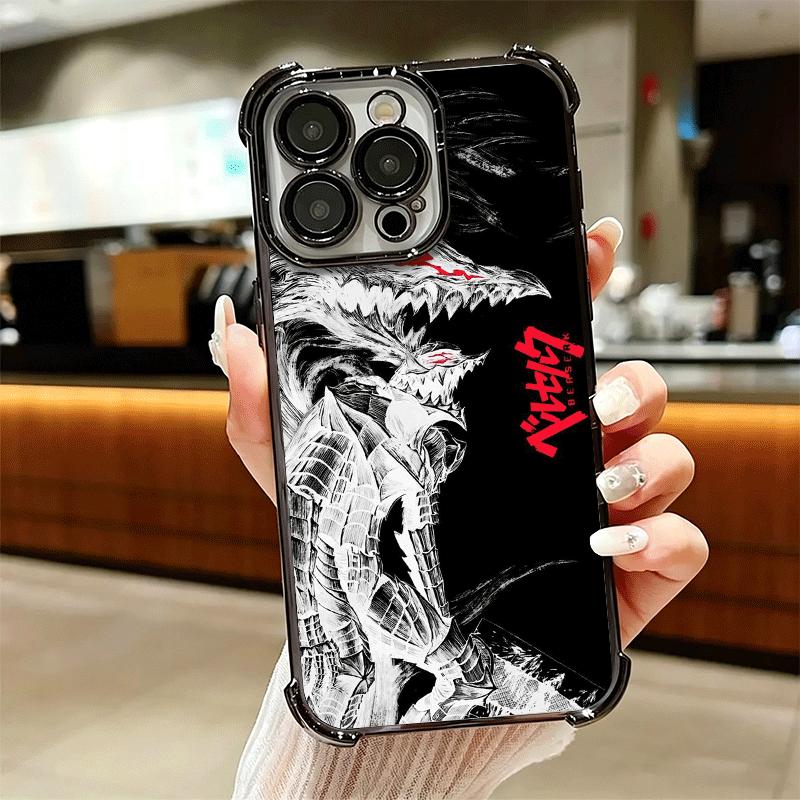 G-Guts B-Berserks Anime Soft Phone Case For iPhone 15 16 17 Air 14 Pro Max 16E Plus 13 12 Mini Plating Anti-Fall Fundas