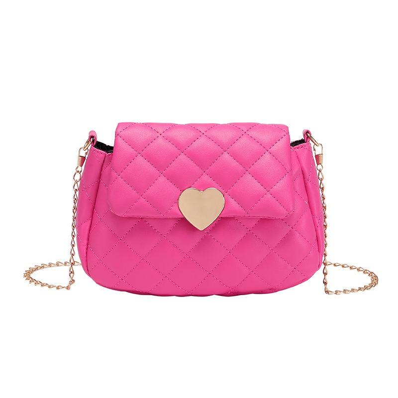 Women's Bag New Versatile Chain Crossbody Mini Bag Light Luxury Saddle Embroidered Rhombus Small Square Bag