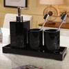 Hotel Resin Toiletries Shampoo and Shower Gel Bottled Separately Cotton Swab Jar with Lid Storage Tray Bathroom Accessories