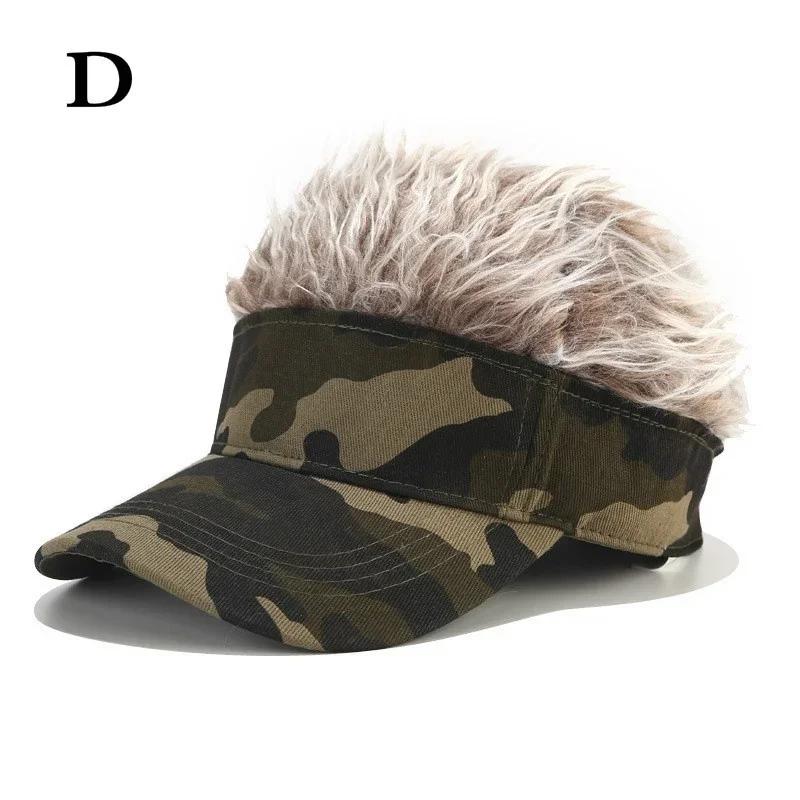 Men Wig Camouflage Cap Fashion Casual Golf Baseball Cap Adjustable Snapback Hats Hip Hop Hat
