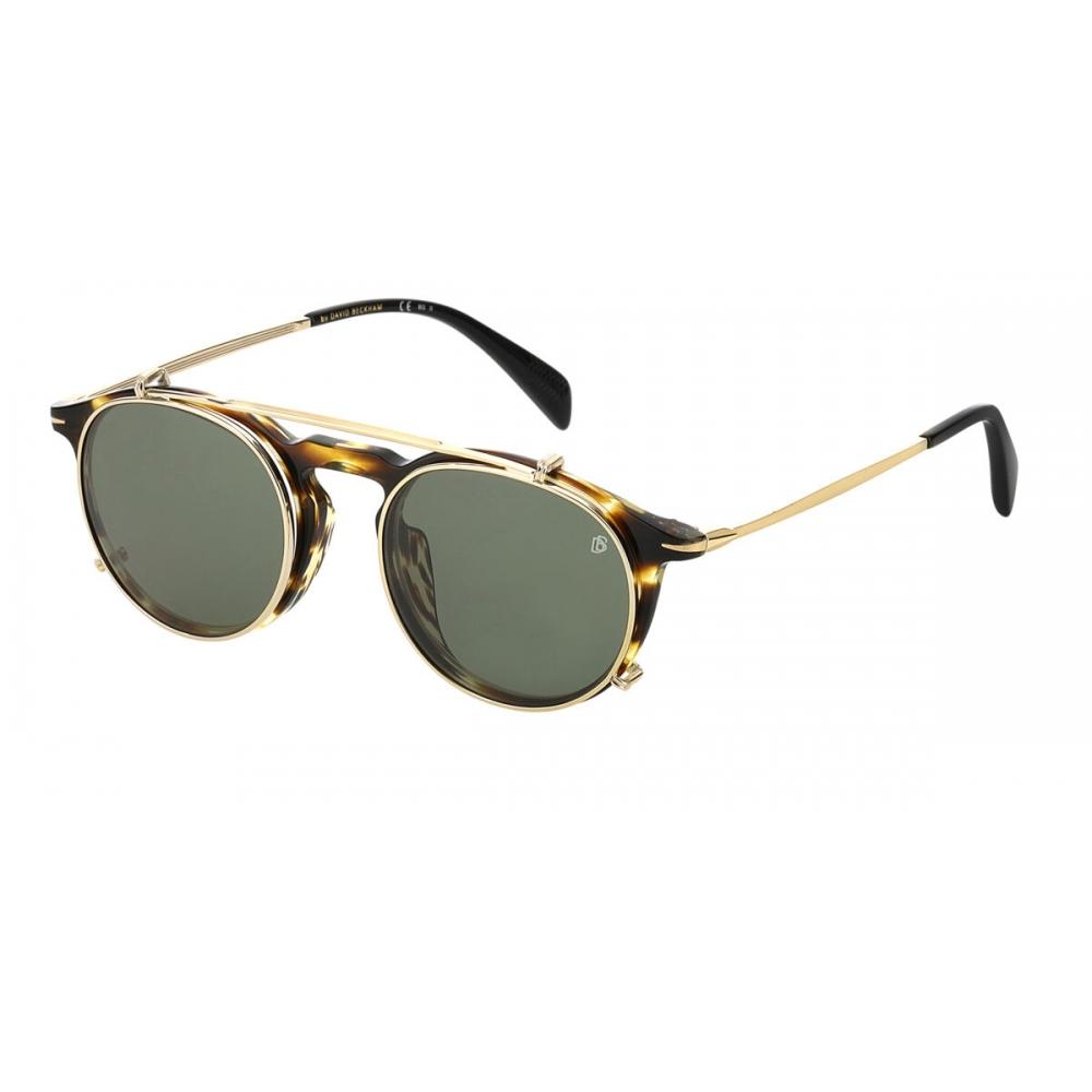 David Beckham Db 1003 G Cs With Clip On Ex4 Qt Unisex eyeGlasses Brown Horn/Gold/49-21-150